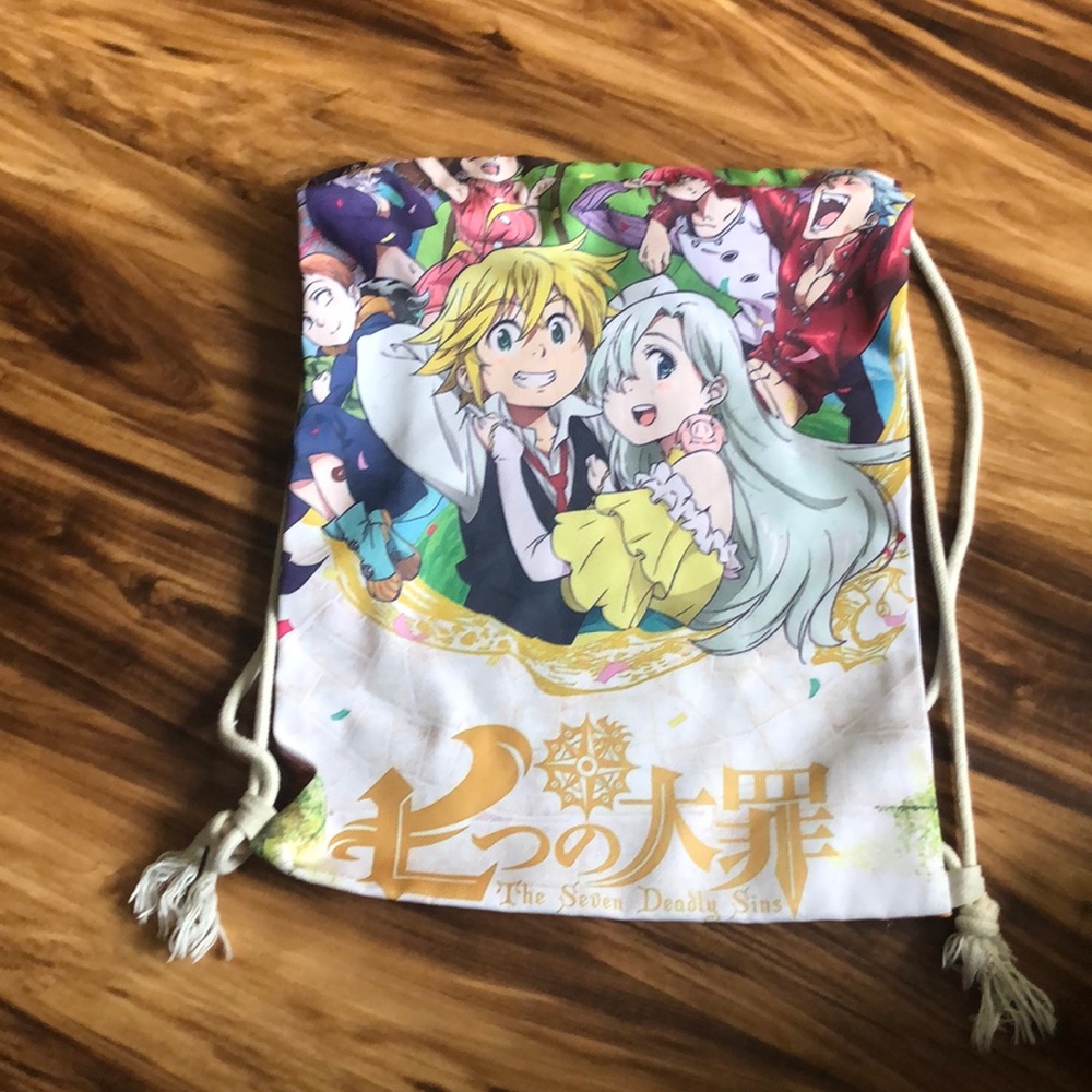 The Seven Deadly Sins Anime Drawstring Tote Bag
